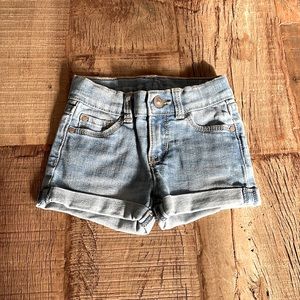 Perfect for closet staple! Cutest denim shorts. Sized 18 months, medium wash